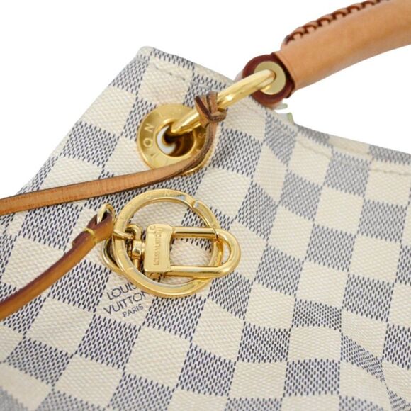 Louis Vuitton Artsy MM Damier Azur Hobo Bag White - Picture 6 of 8